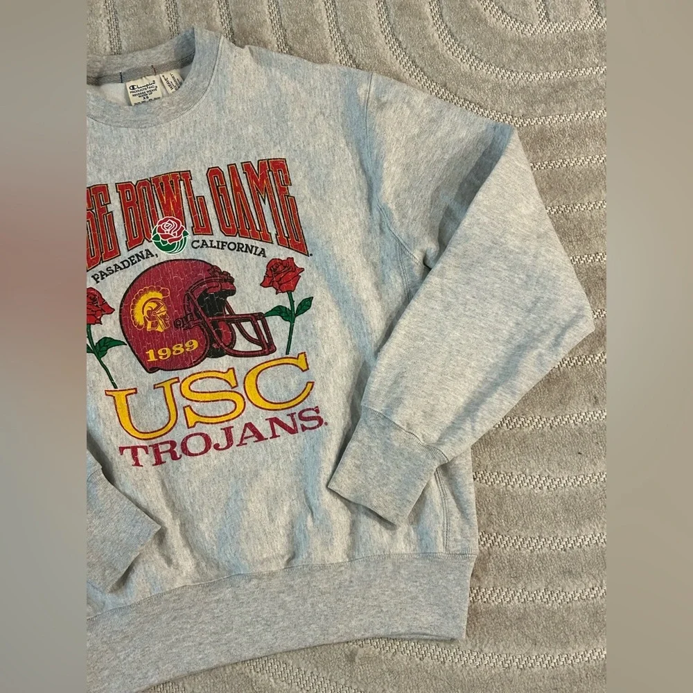 Champion Vintage Style USC Trojans 1989 Rose Bowl Game Crewneck Sweatshirt - XS